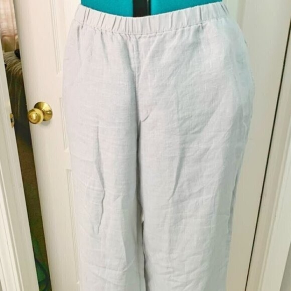 J. Jill Linen Wide Leg Elastic Waist Lagen Look Linen Casual Summer Comfy Pants - Picture 2 of 10